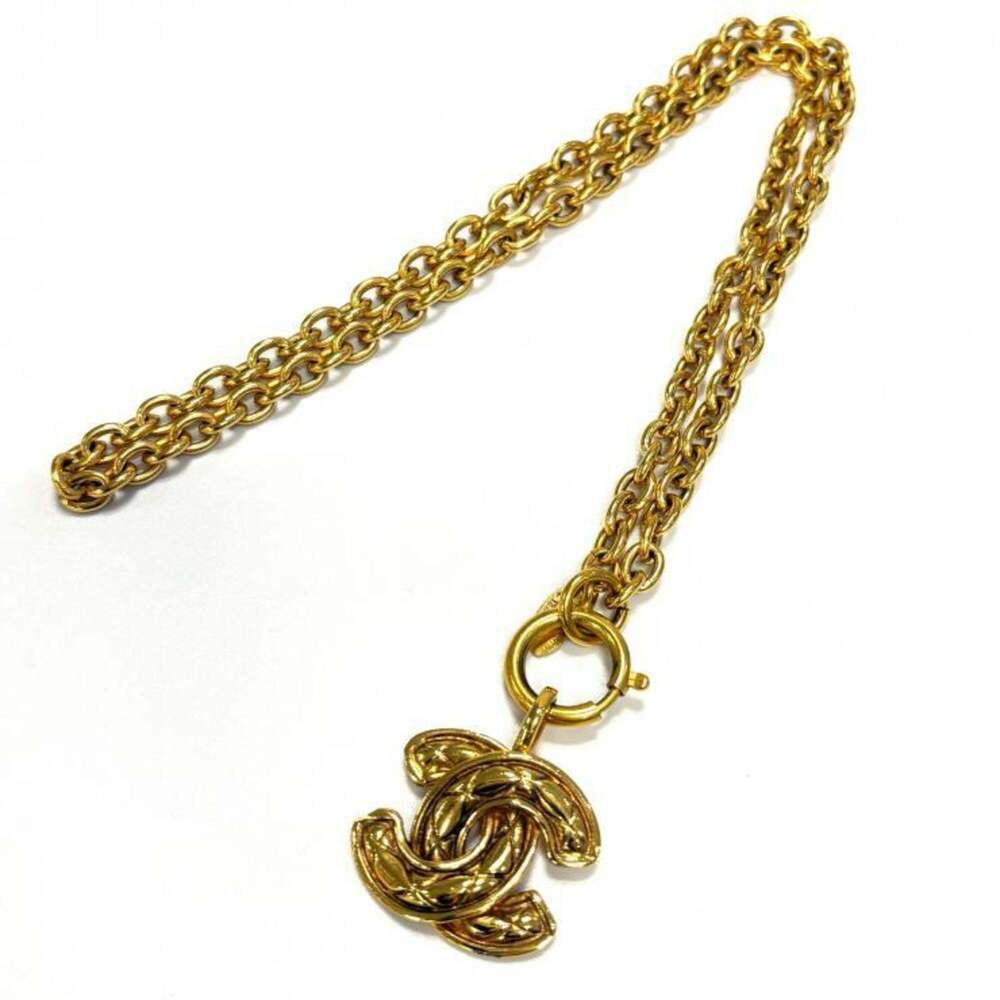 CHANEL Authentic Vintage Gold Logo Necklace - Picture 2 of 8